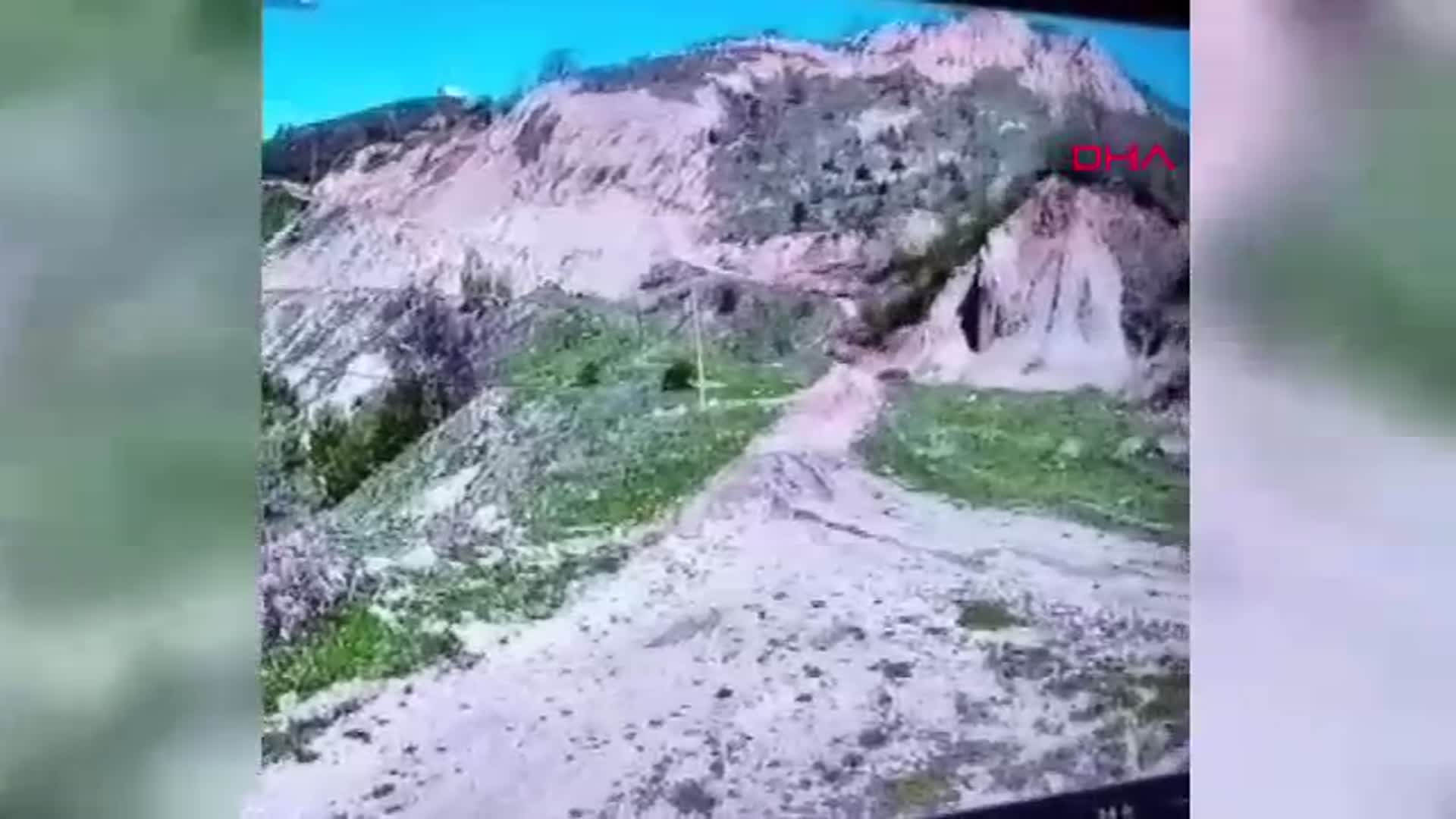 Tokat'ta Heyelan Anı Kamerada: Yamacın Hızla Kaydığı Görüntüler Nefes Kesti
