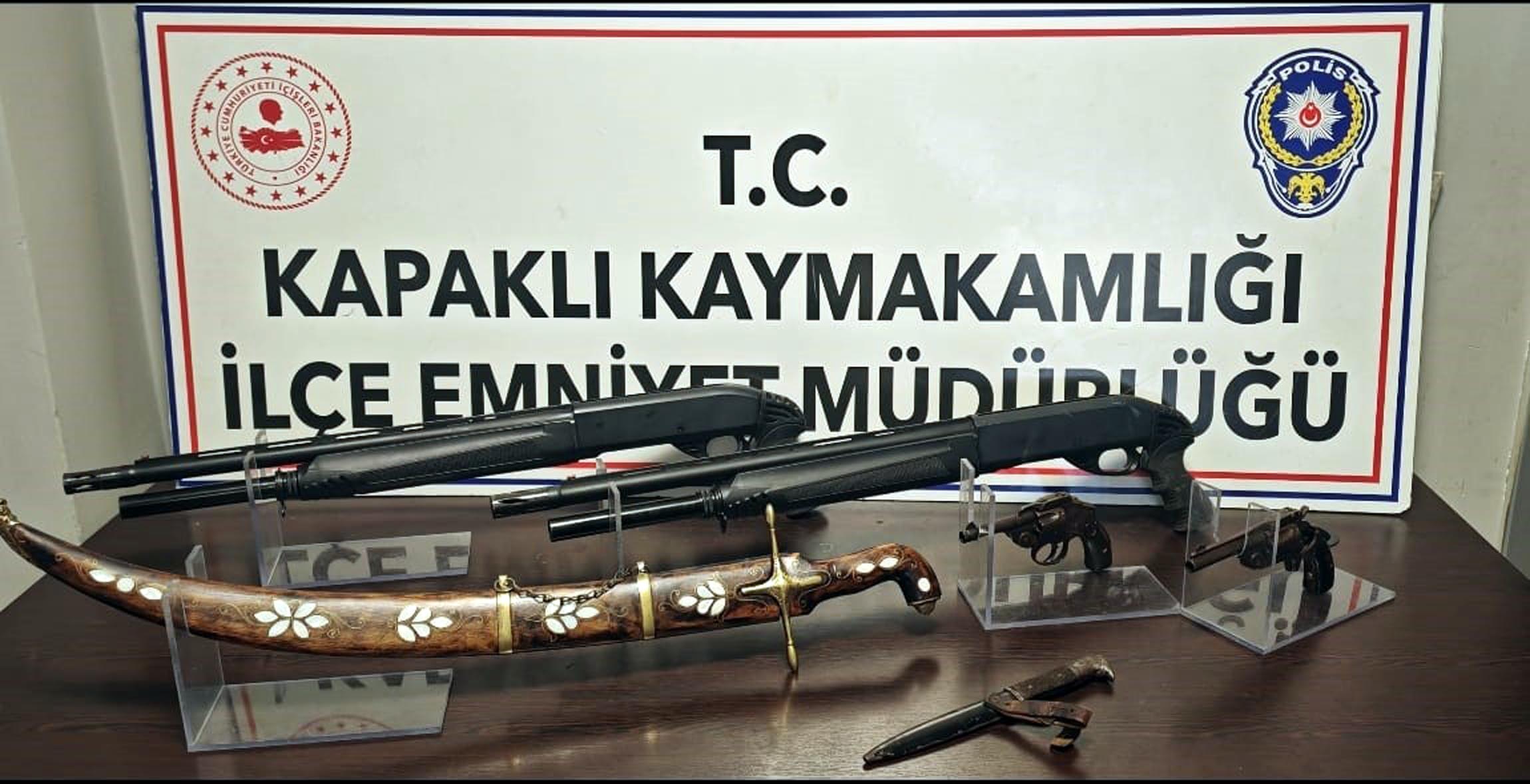 Tekirdağ'da Tarihi Silah Operasyonu: Evde Çanakkale Savaşları Dönemi Eserleri Çıktı